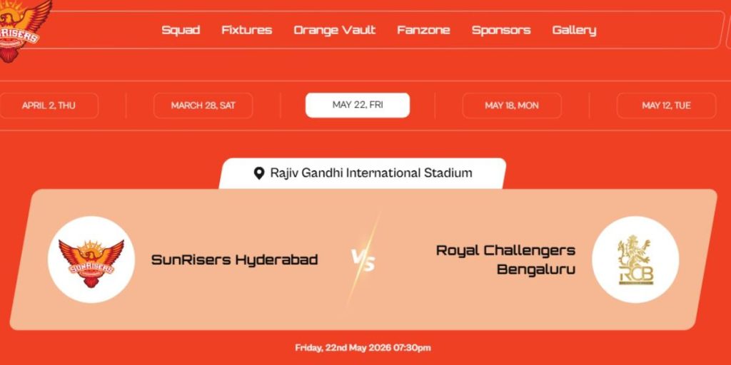RCB vs SRH Preview: Top 2 Out of Reach, Sunrisers Hyderabad Aim to Hurt Royal Challengers Bengaluru’s Momentum
